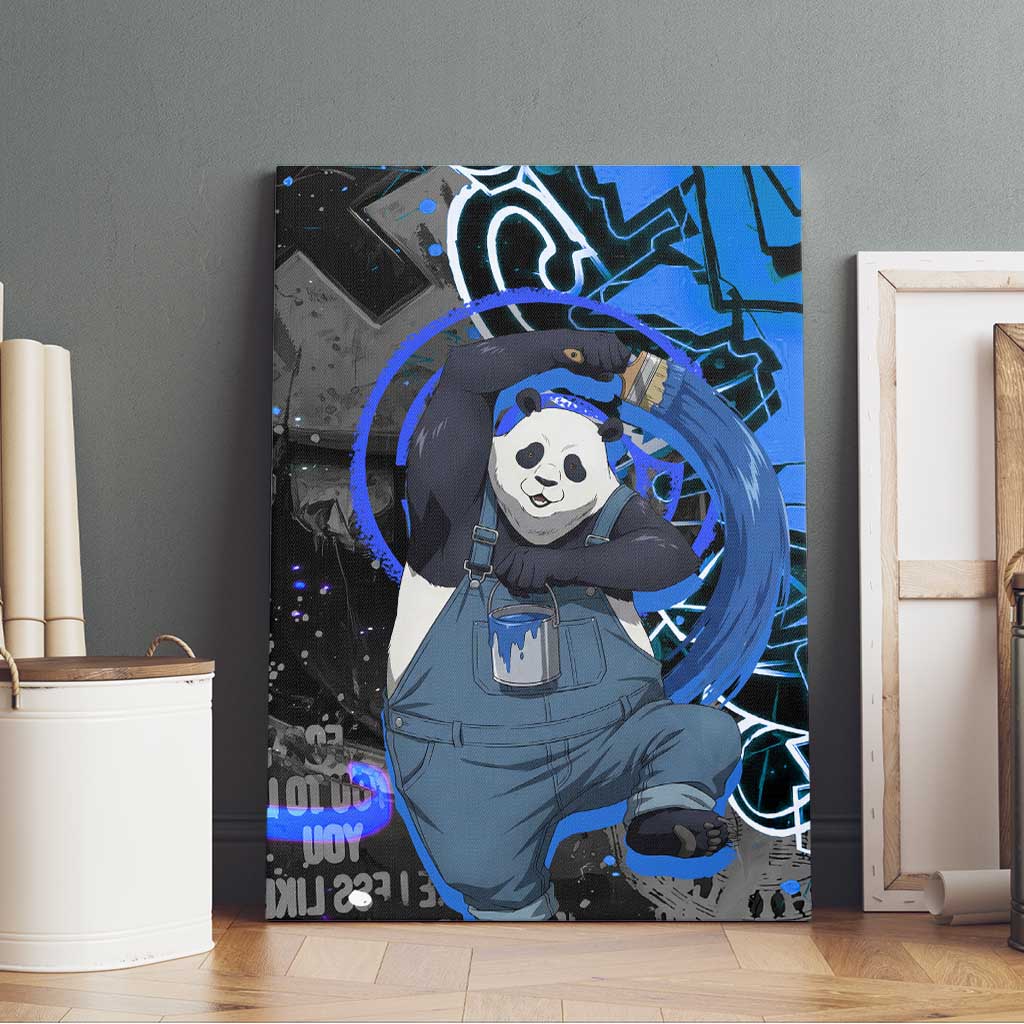 Panda Jujutsu Kaisen Canvas Wall Art Urban Graffiti Street Art Style