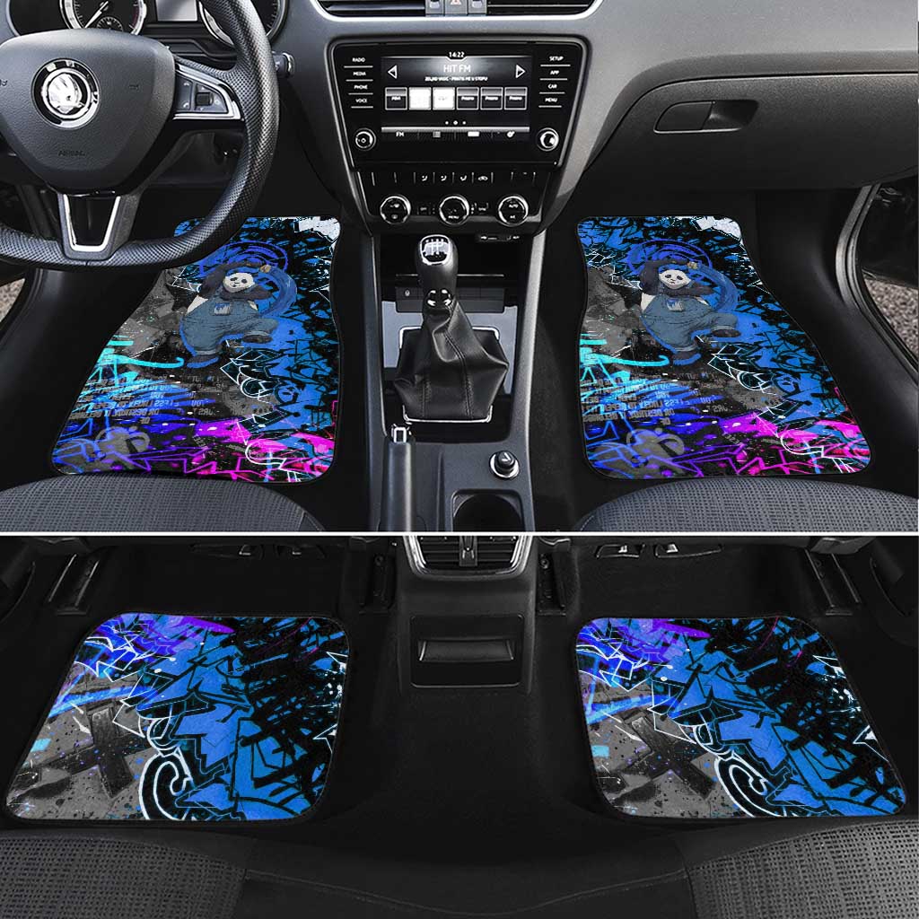 Panda Jujutsu Kaisen Car Mats Urban Graffiti Street Art Style