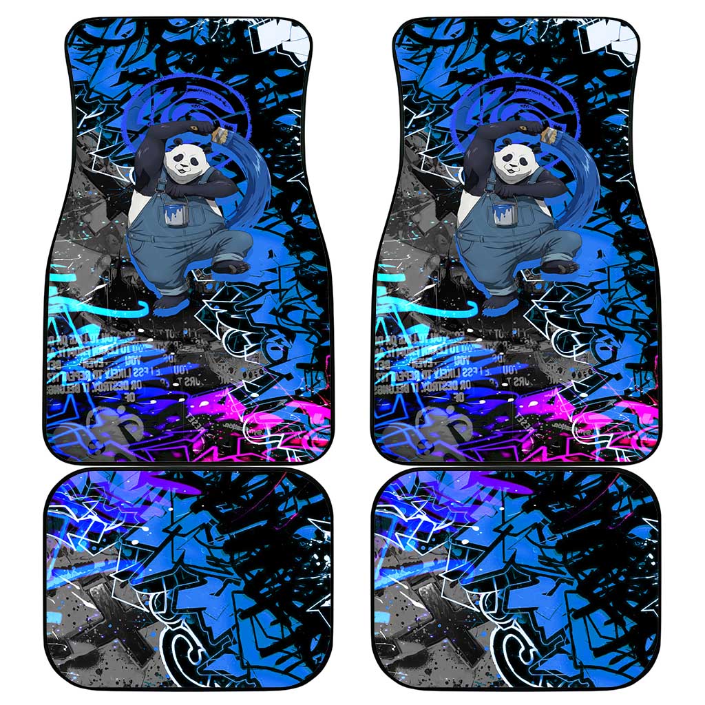 Panda Jujutsu Kaisen Car Mats Urban Graffiti Street Art Style