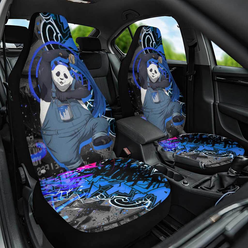 Panda Jujutsu Kaisen Car Seat Cover Urban Graffiti Street Art Style