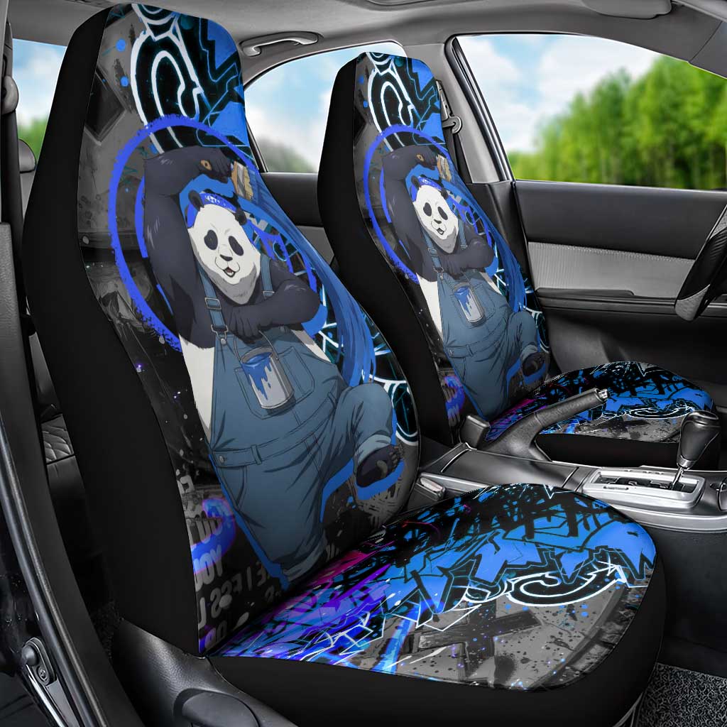 Panda Jujutsu Kaisen Car Seat Cover Urban Graffiti Street Art Style