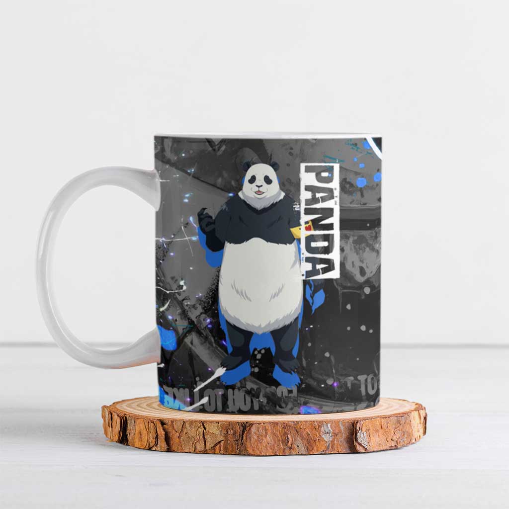 Panda Jujutsu Kaisen Ceramic Mug Urban Graffiti Street Art Style