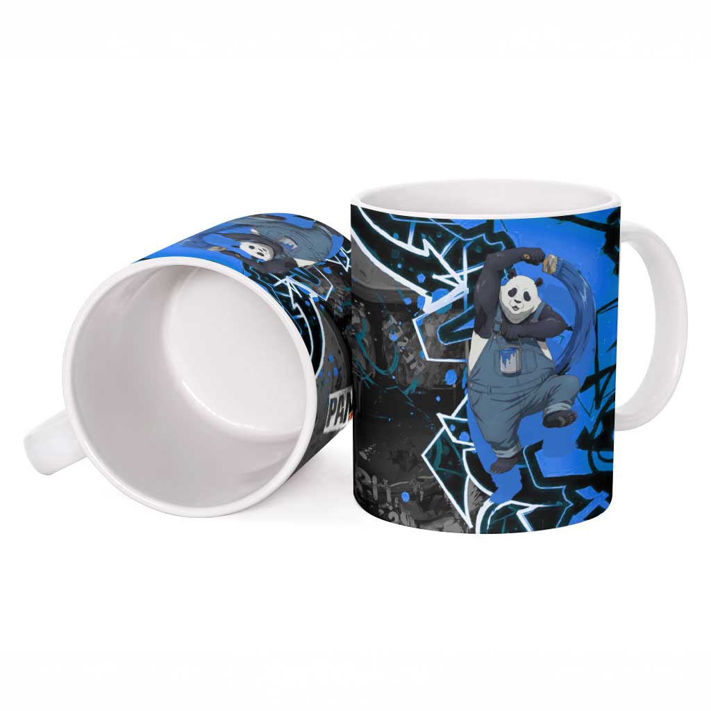 Panda Jujutsu Kaisen Ceramic Mug Urban Graffiti Street Art Style