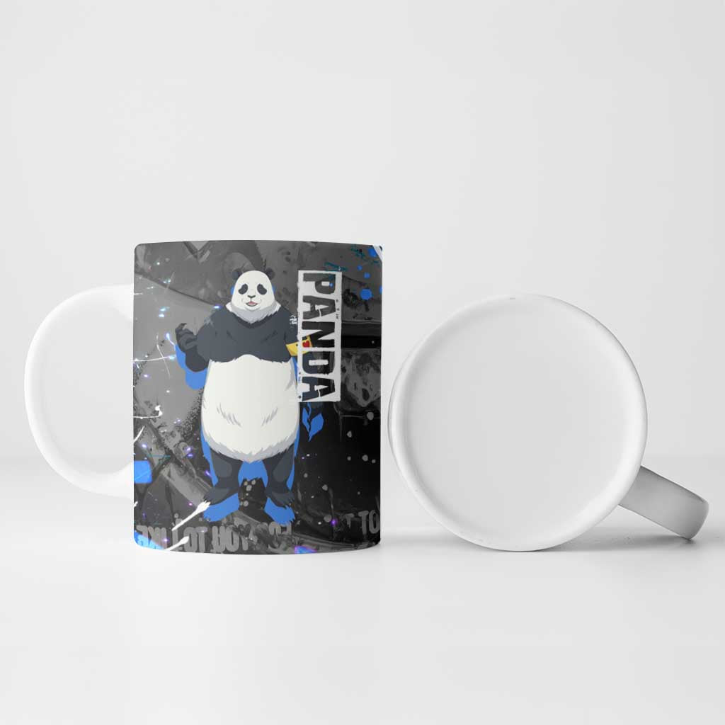 Panda Jujutsu Kaisen Ceramic Mug Urban Graffiti Street Art Style