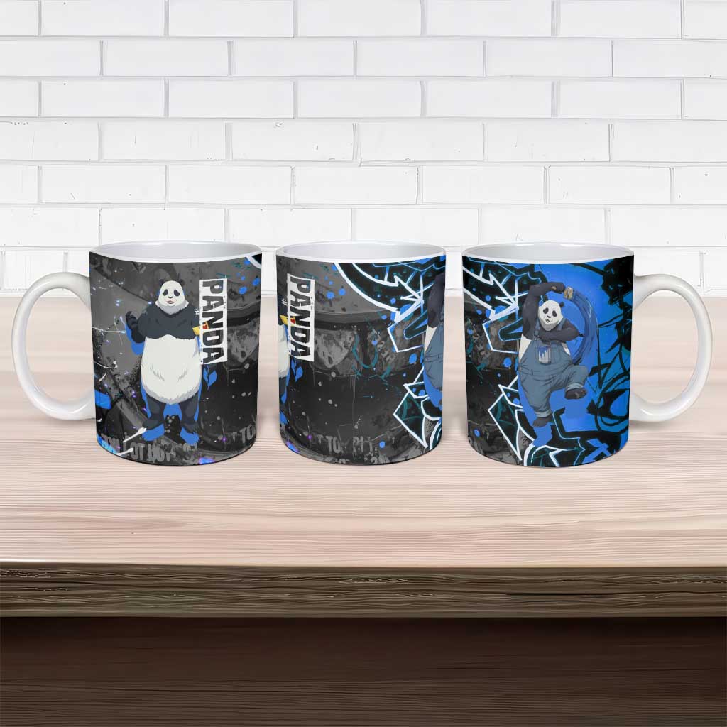 Panda Jujutsu Kaisen Ceramic Mug Urban Graffiti Street Art Style