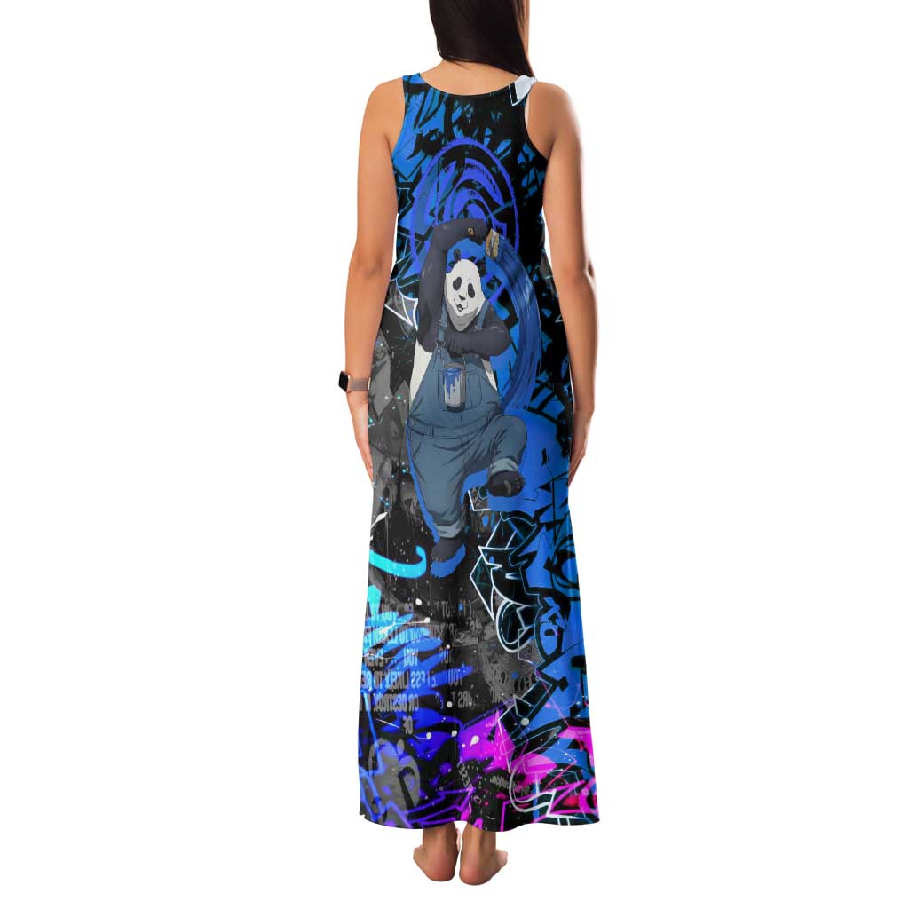 Panda Jujutsu Kaisen Family Matching Tank Maxi Dress and Hawaiian Shirt Urban Graffiti Street Art Style
