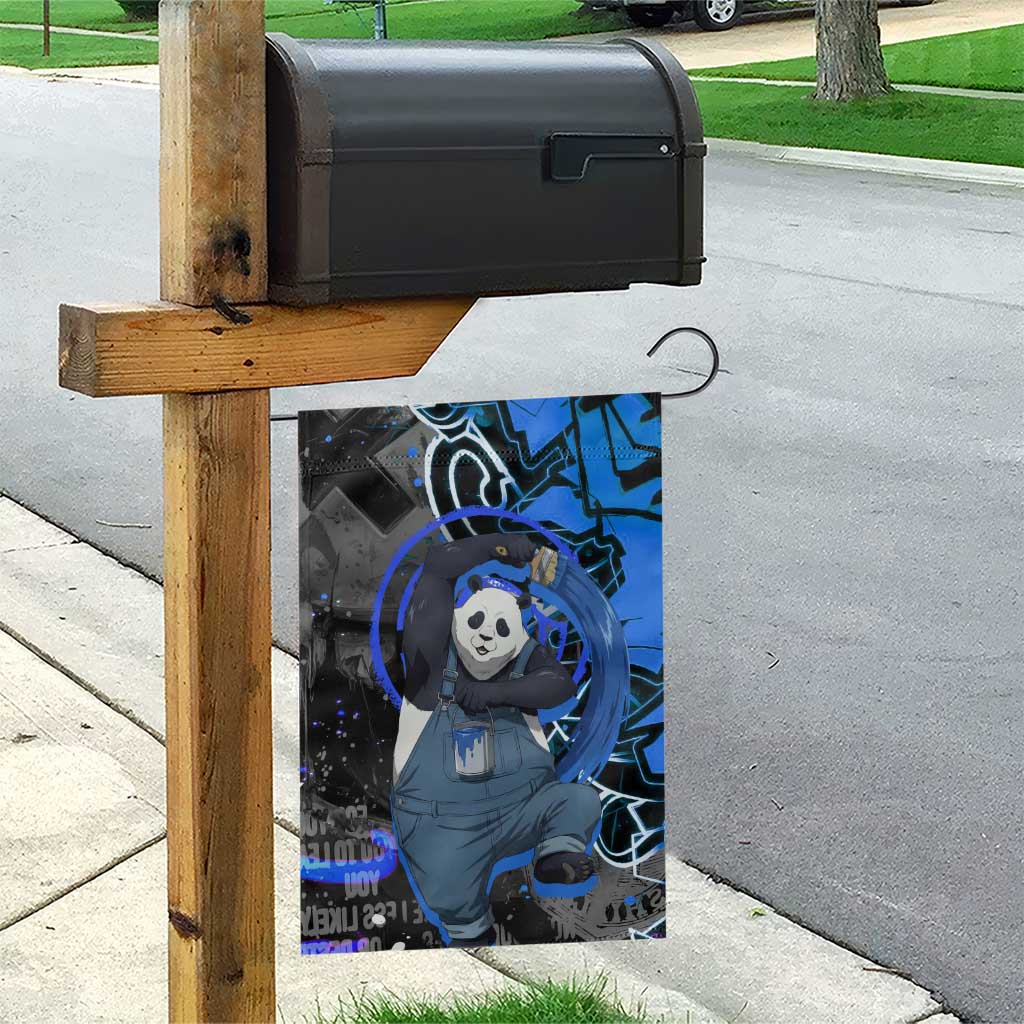 Panda Jujutsu Kaisen Garden Flag Urban Graffiti Street Art Style