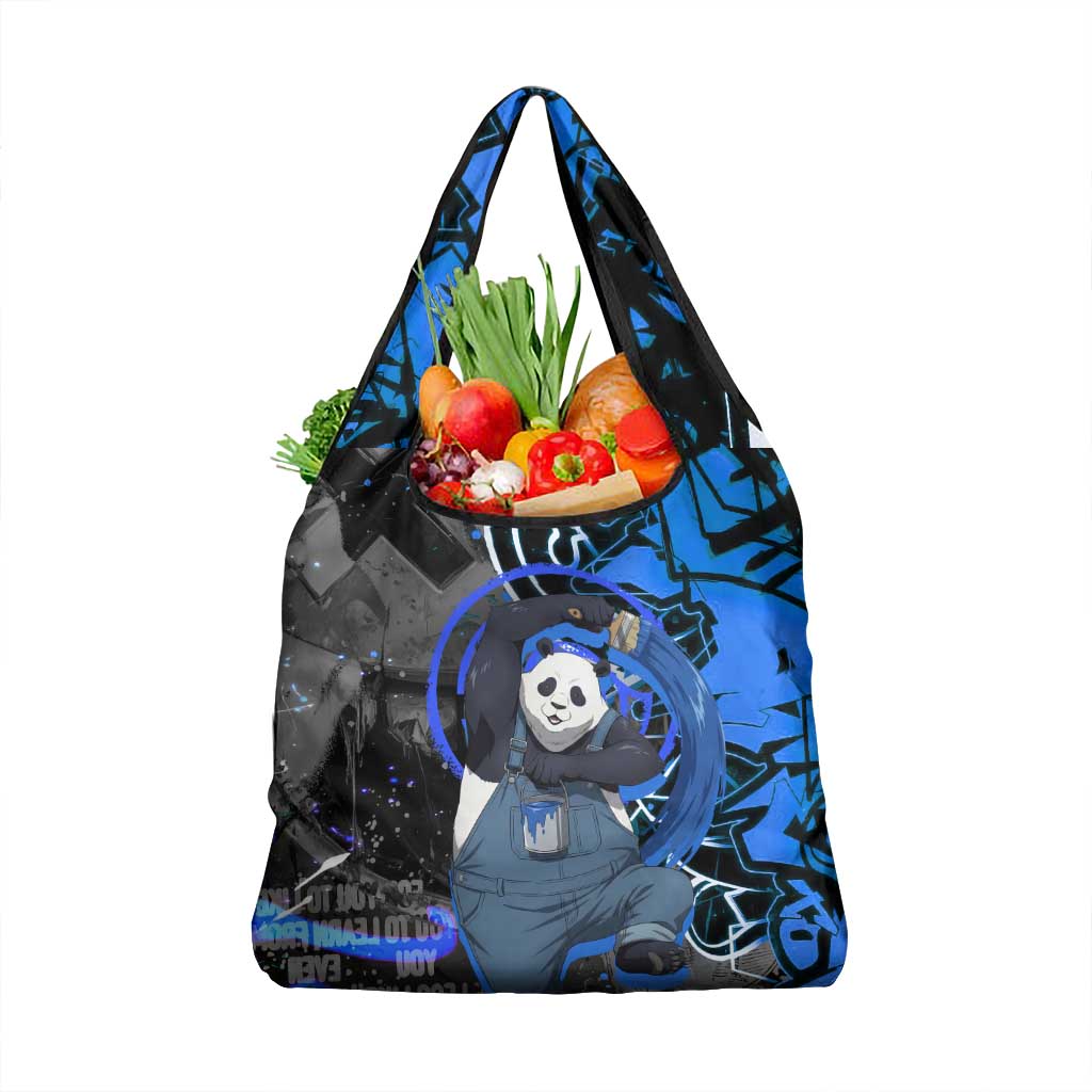 Panda Jujutsu Kaisen Grocery Bag Urban Graffiti Street Art Style