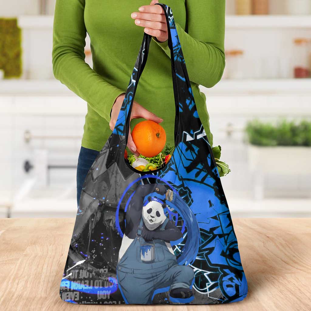 Panda Jujutsu Kaisen Grocery Bag Urban Graffiti Street Art Style