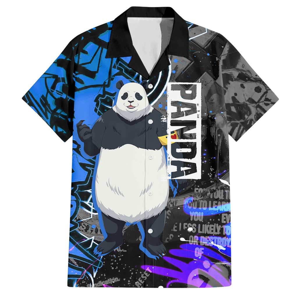 Panda Jujutsu Kaisen Hawaiian Shirt Urban Graffiti Street Art Style