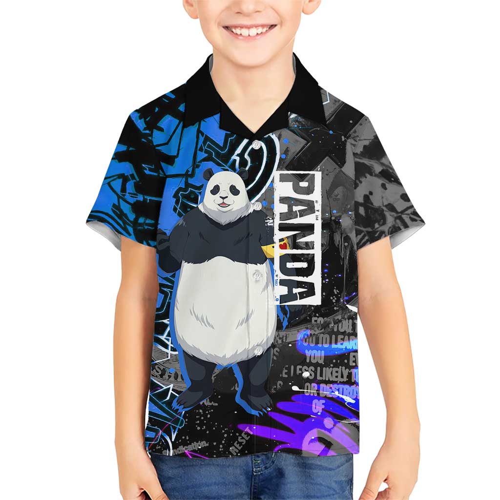 Panda Jujutsu Kaisen Hawaiian Shirt Urban Graffiti Street Art Style