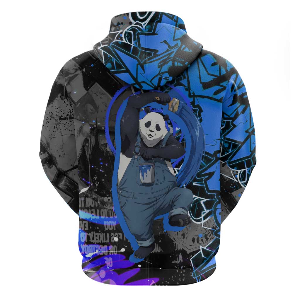 Panda Jujutsu Kaisen Hoodie Urban Graffiti Street Art Style
