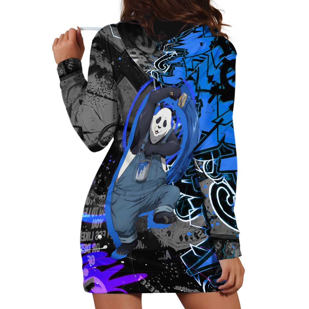Panda Jujutsu Kaisen Hoodie Dress Urban Graffiti Street Art Style