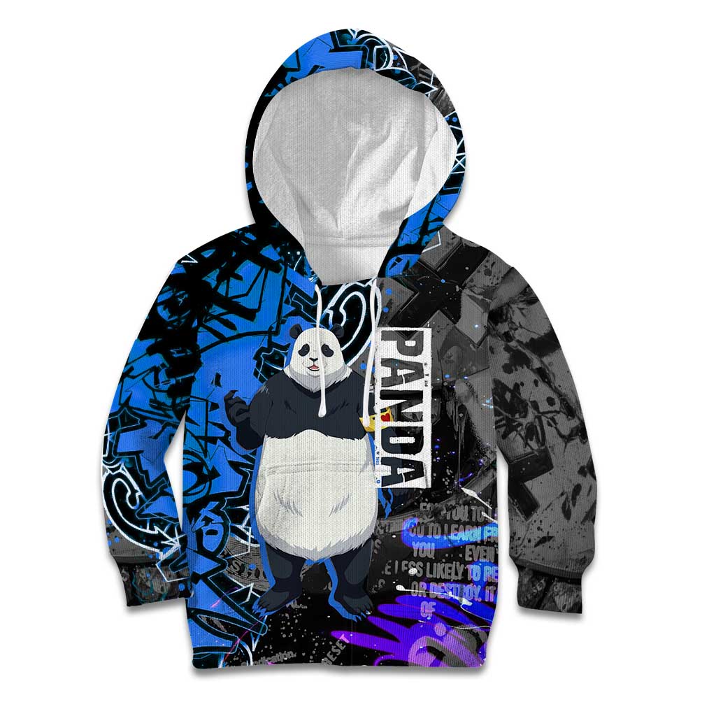 Panda Jujutsu Kaisen Kid Hoodie Urban Graffiti Street Art Style