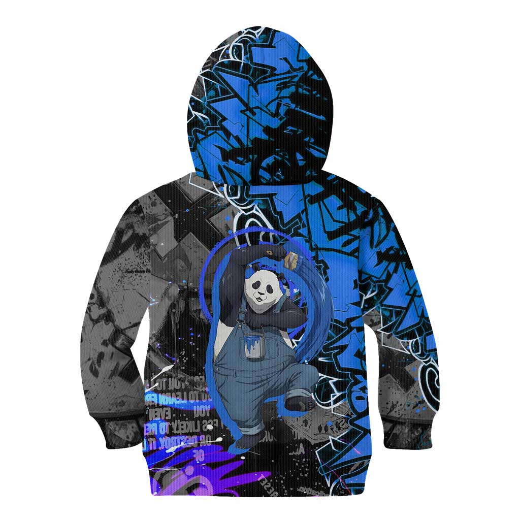 Panda Jujutsu Kaisen Kid Hoodie Urban Graffiti Street Art Style