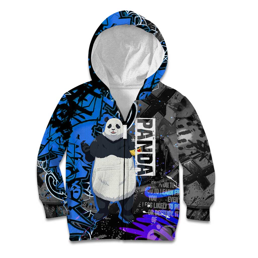Panda Jujutsu Kaisen Kid Hoodie Urban Graffiti Street Art Style