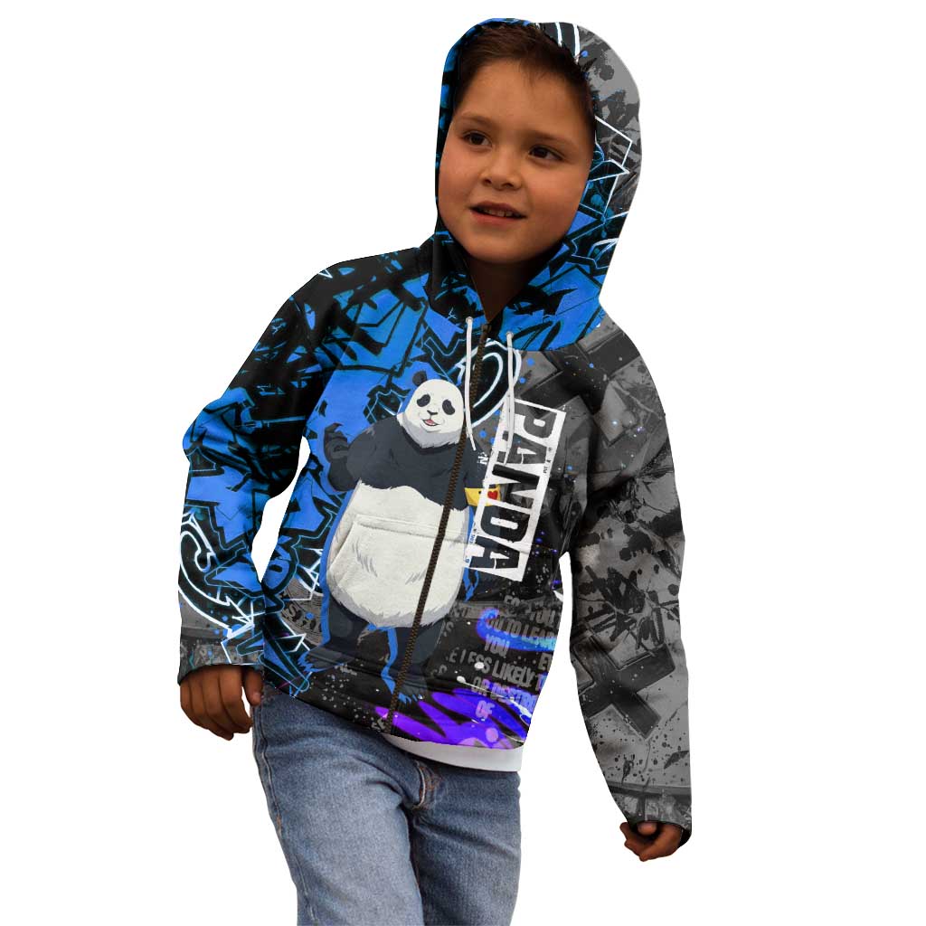 Panda Jujutsu Kaisen Kid Hoodie Urban Graffiti Street Art Style