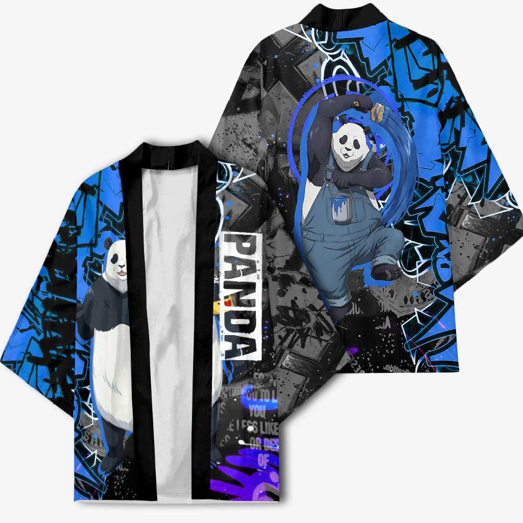 Panda Jujutsu Kaisen Kimono Urban Graffiti Street Art Style