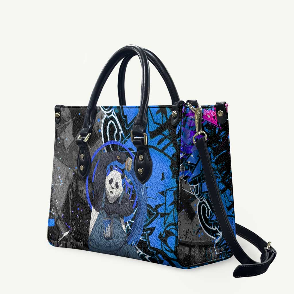Panda Jujutsu Kaisen Leather Bag Urban Graffiti Street Art Style