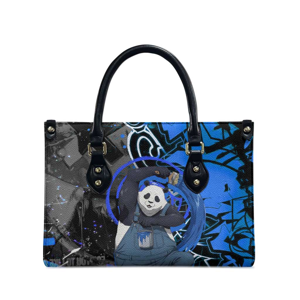 Panda Jujutsu Kaisen Leather Bag Urban Graffiti Street Art Style