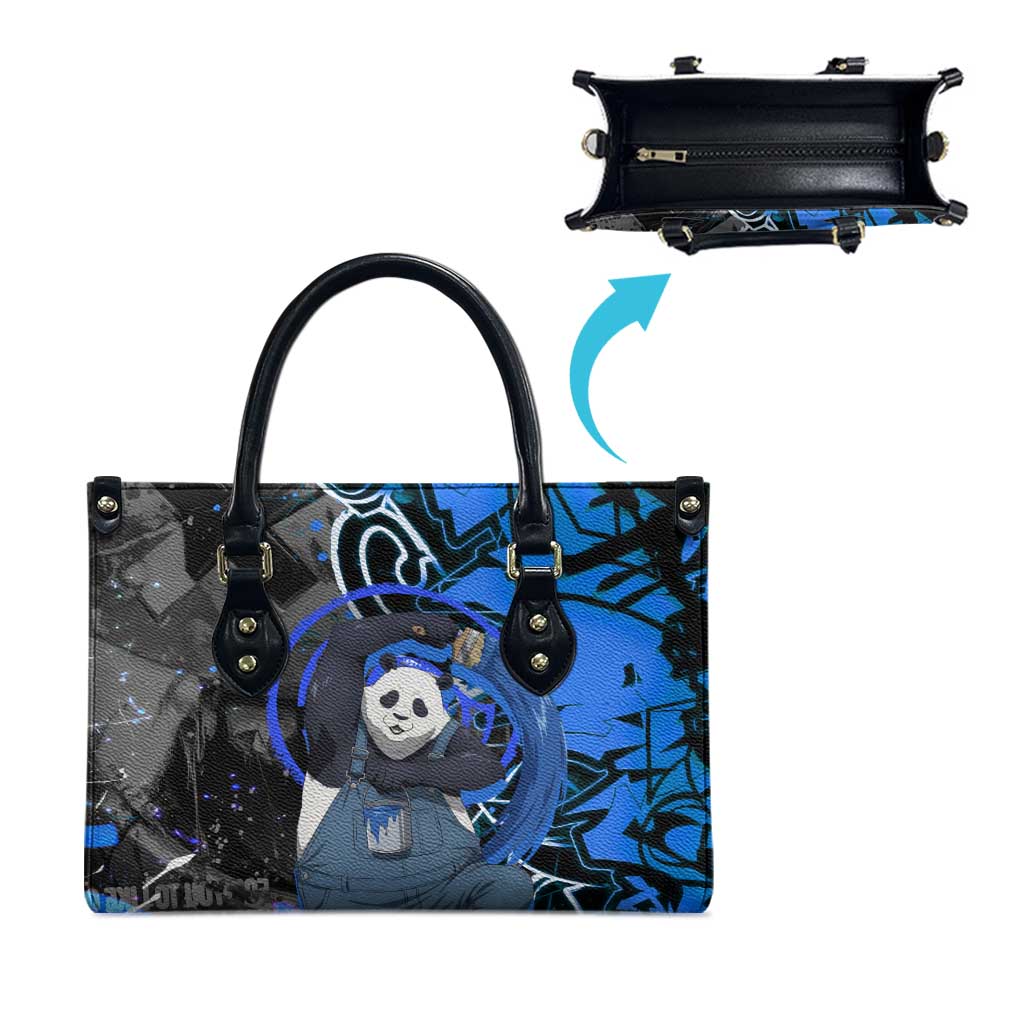 Panda Jujutsu Kaisen Leather Bag Urban Graffiti Street Art Style