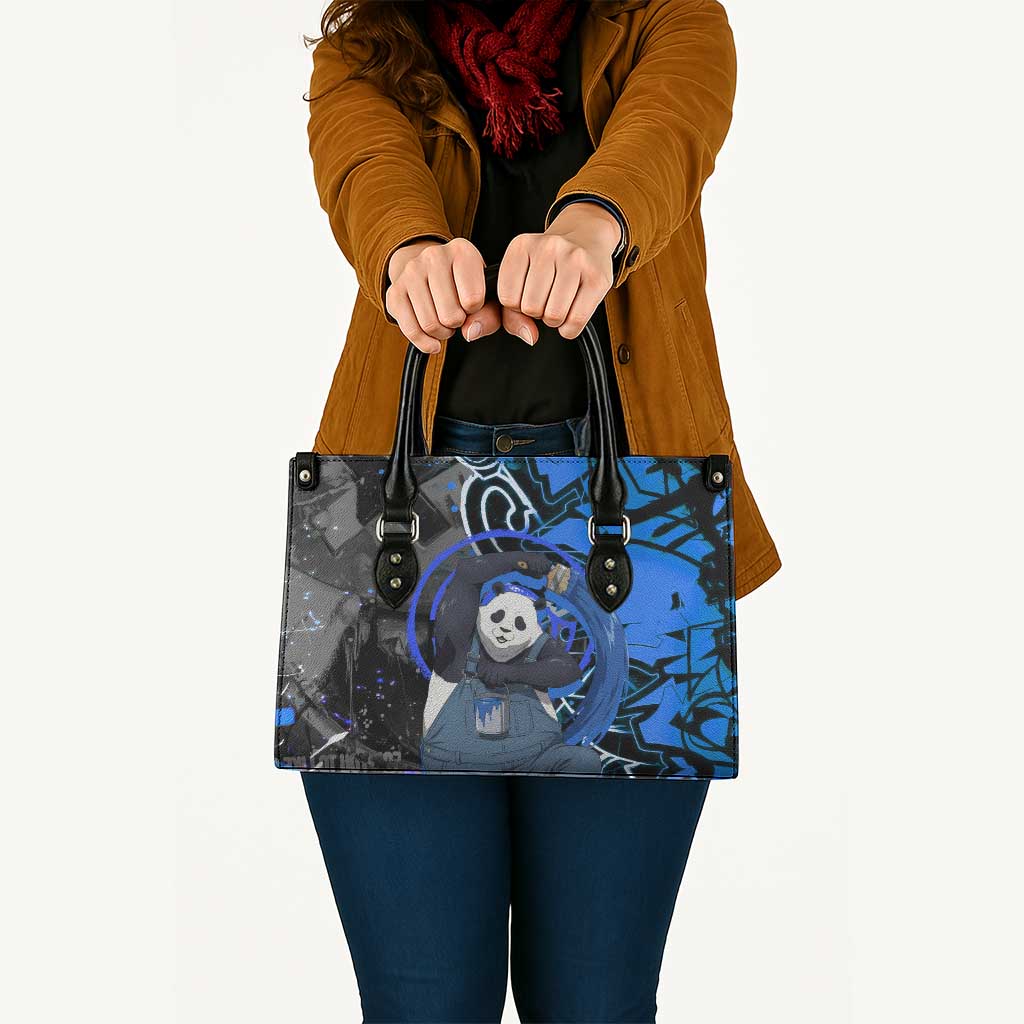 Panda Jujutsu Kaisen Leather Bag Urban Graffiti Street Art Style