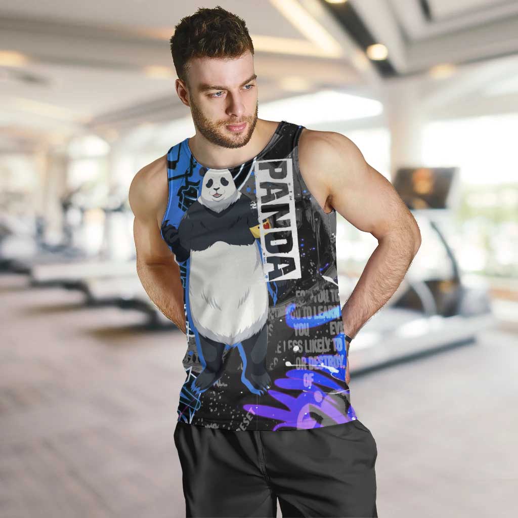 Panda Jujutsu Kaisen Men Tank Top Urban Graffiti Street Art Style