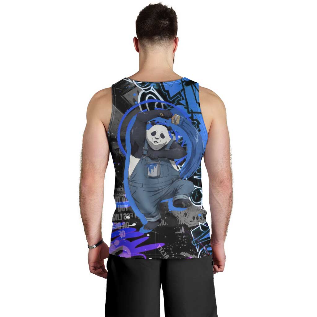Panda Jujutsu Kaisen Men Tank Top Urban Graffiti Street Art Style