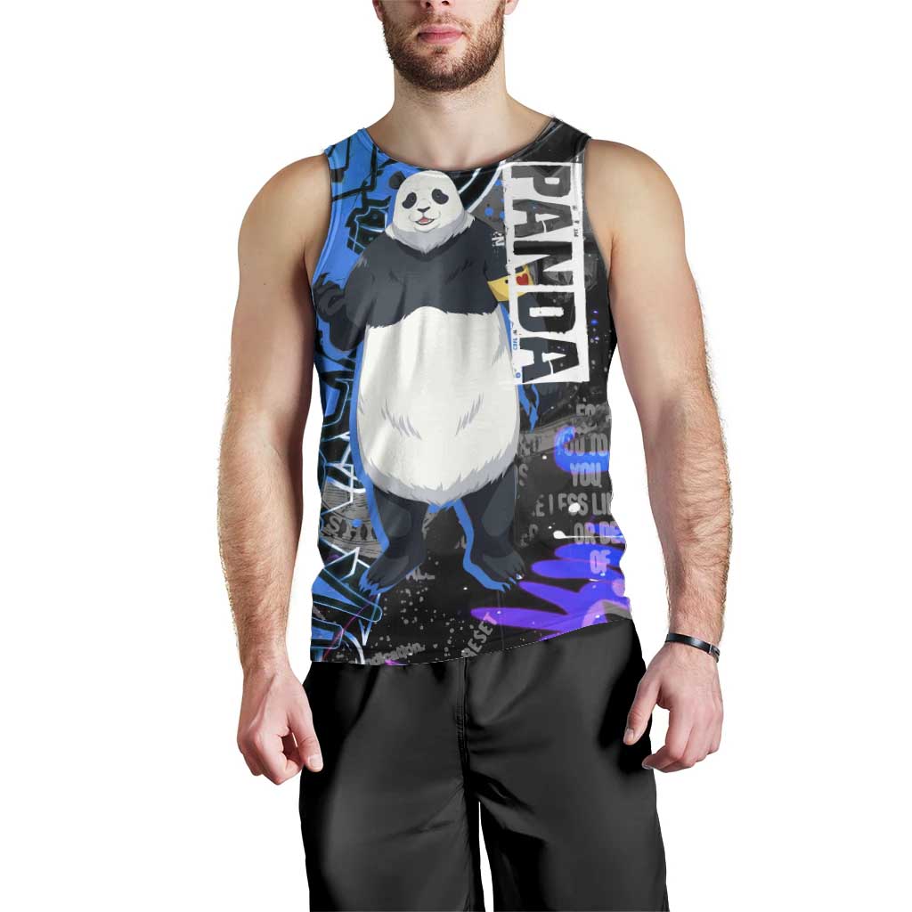 Panda Jujutsu Kaisen Men Tank Top Urban Graffiti Street Art Style