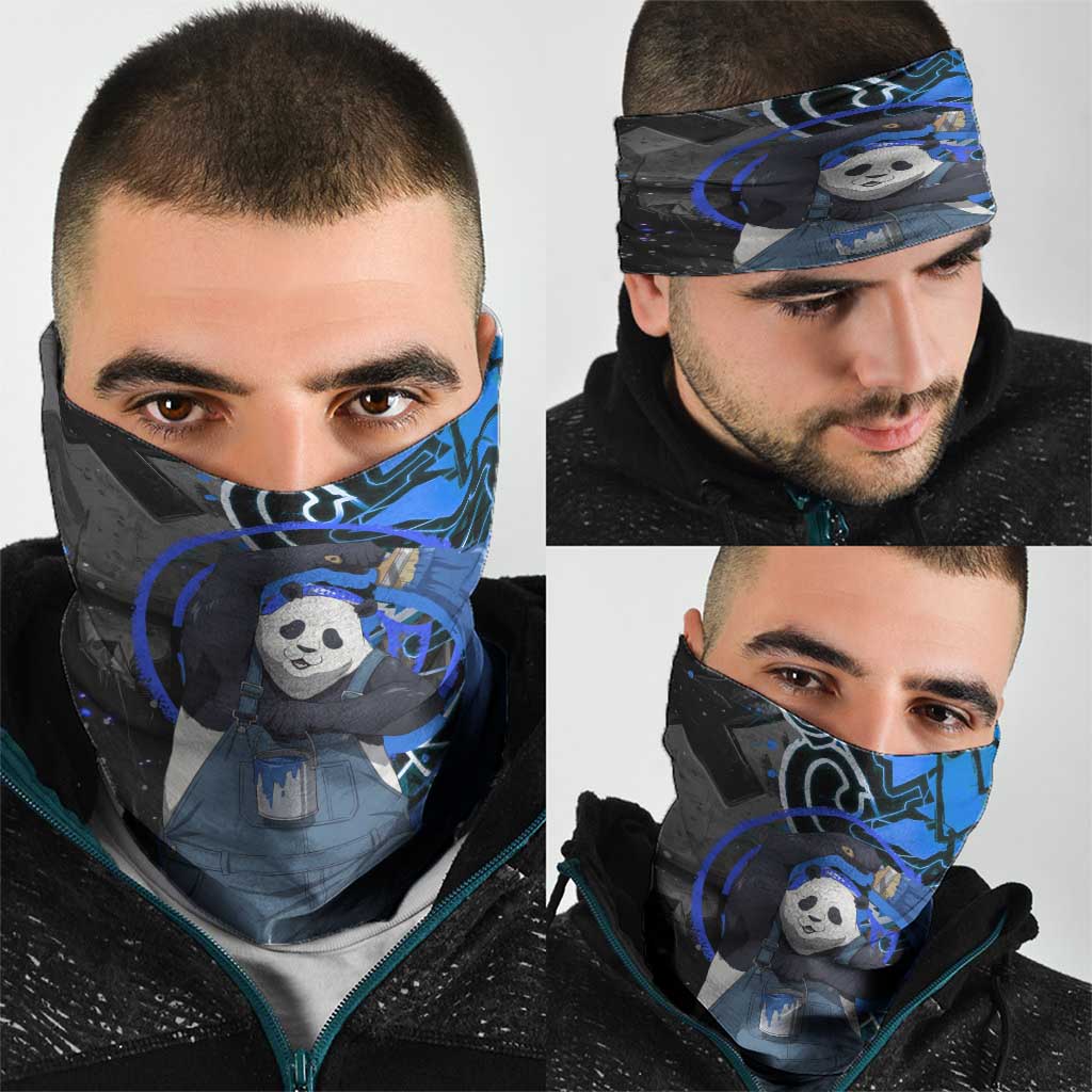 Panda Jujutsu Kaisen Neck Gaiter Urban Graffiti Street Art Style