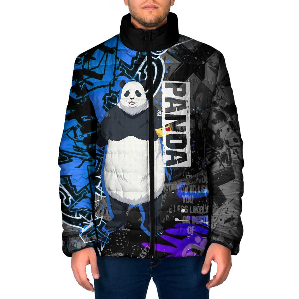 Panda Jujutsu Kaisen Padded Jacket Urban Graffiti Street Art Style