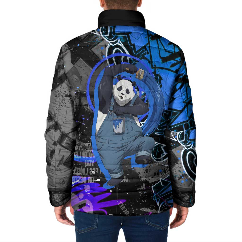 Panda Jujutsu Kaisen Padded Jacket Urban Graffiti Street Art Style