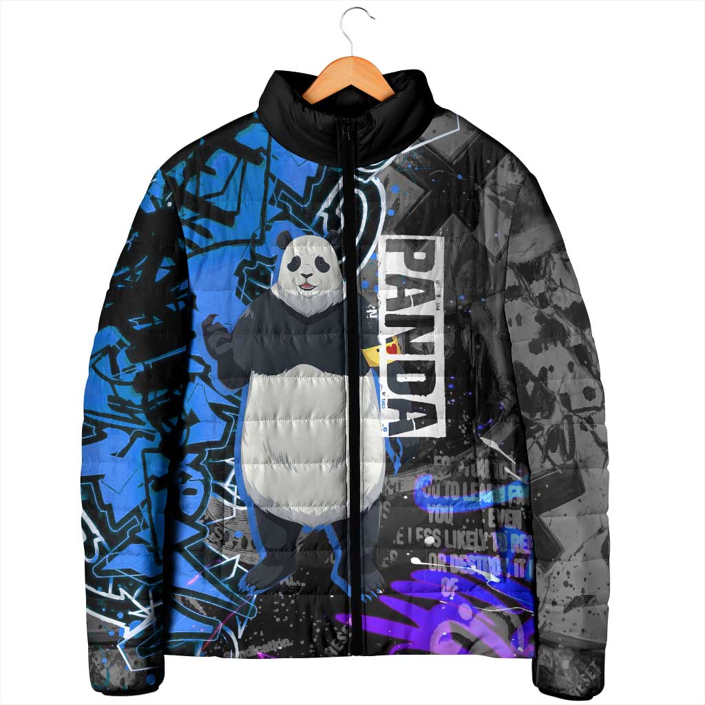 Panda Jujutsu Kaisen Padded Jacket Urban Graffiti Street Art Style