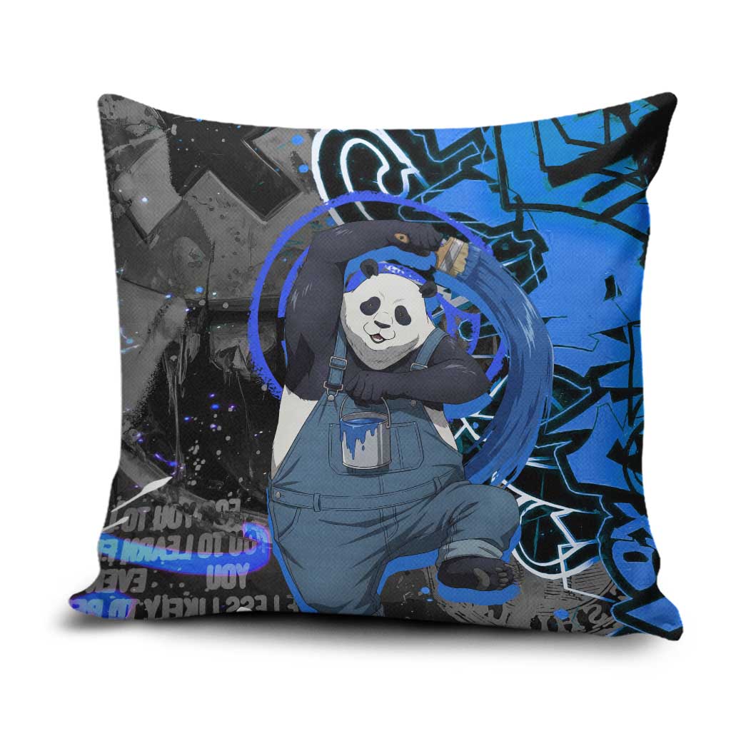 Panda Jujutsu Kaisen Pillow Cover Urban Graffiti Street Art Style