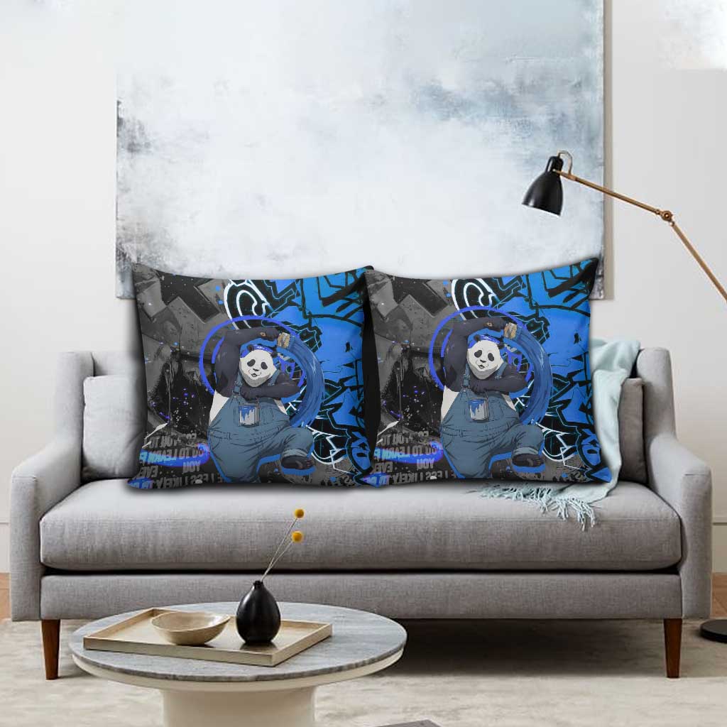 Panda Jujutsu Kaisen Pillow Cover Urban Graffiti Street Art Style