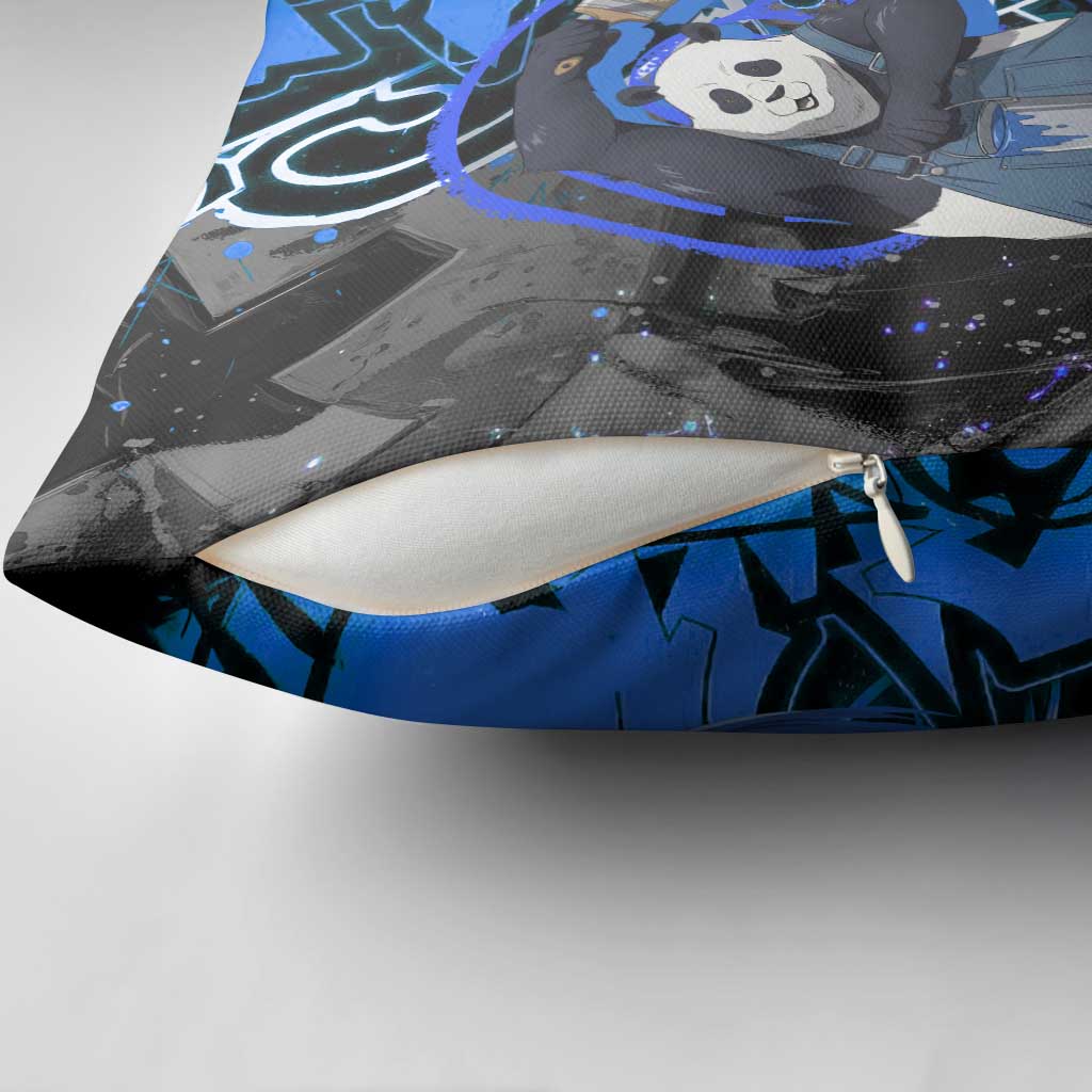 Panda Jujutsu Kaisen Pillow Cover Urban Graffiti Street Art Style