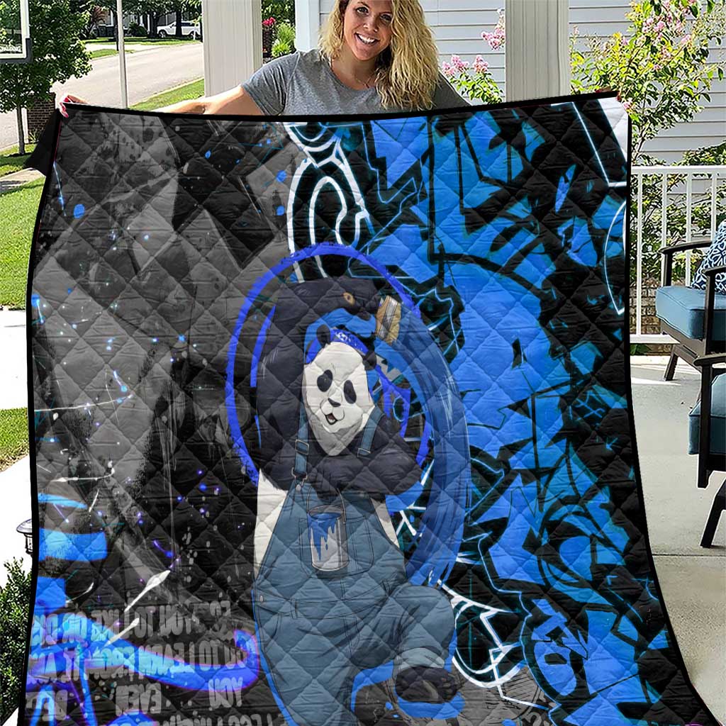 Panda Jujutsu Kaisen Quilt Urban Graffiti Street Art Style