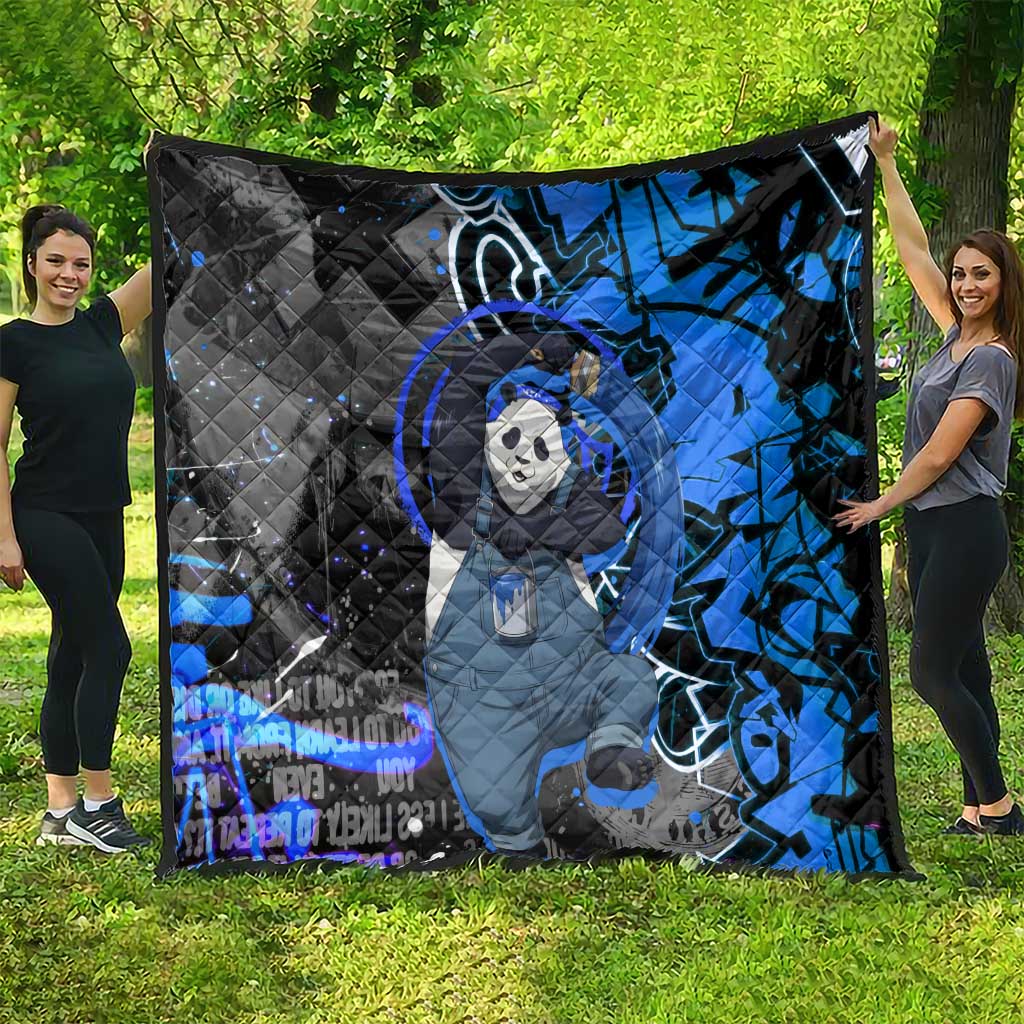 Panda Jujutsu Kaisen Quilt Urban Graffiti Street Art Style