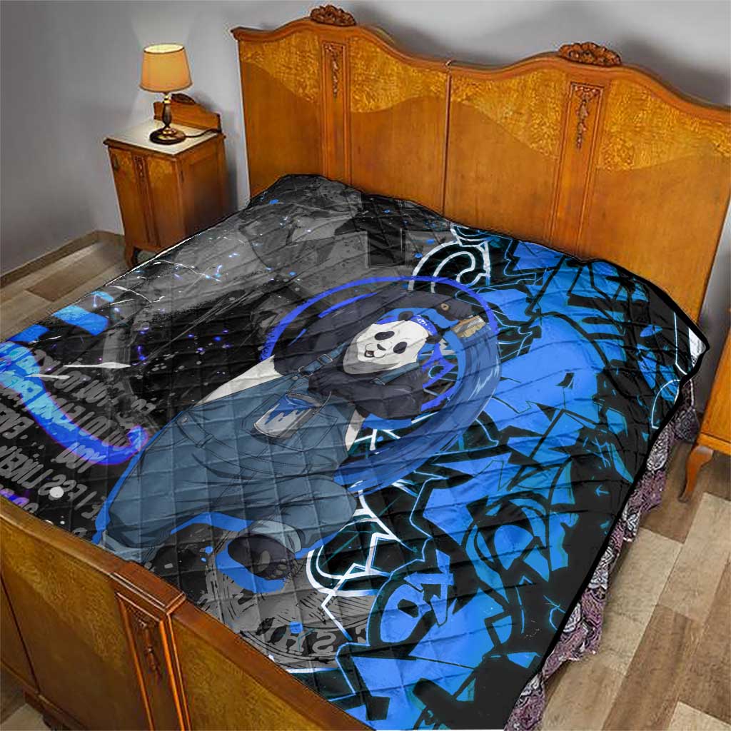 Panda Jujutsu Kaisen Quilt Urban Graffiti Street Art Style