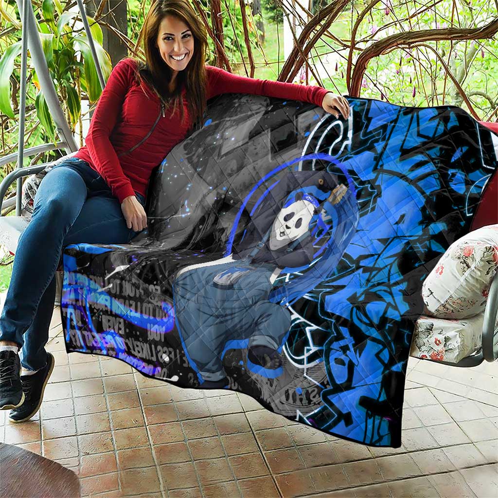 Panda Jujutsu Kaisen Quilt Urban Graffiti Street Art Style