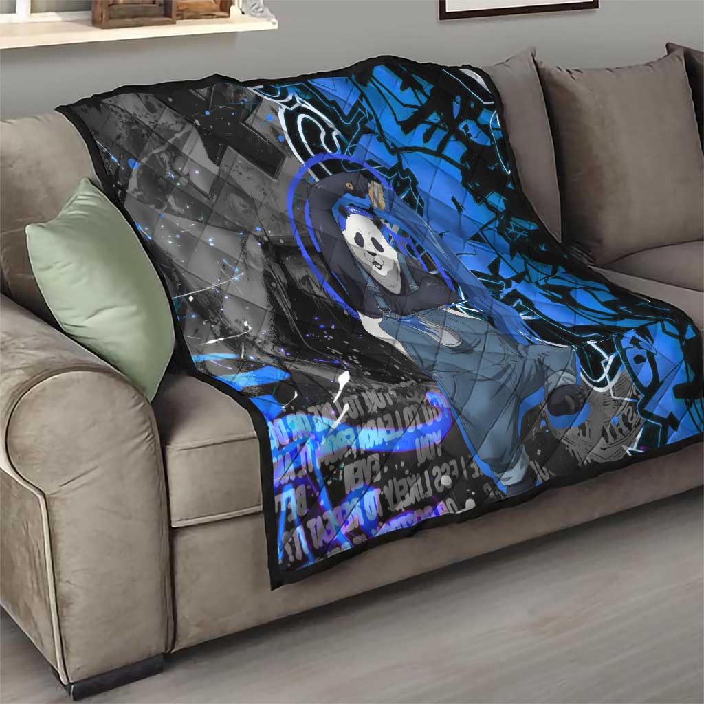 Panda Jujutsu Kaisen Quilt Urban Graffiti Street Art Style