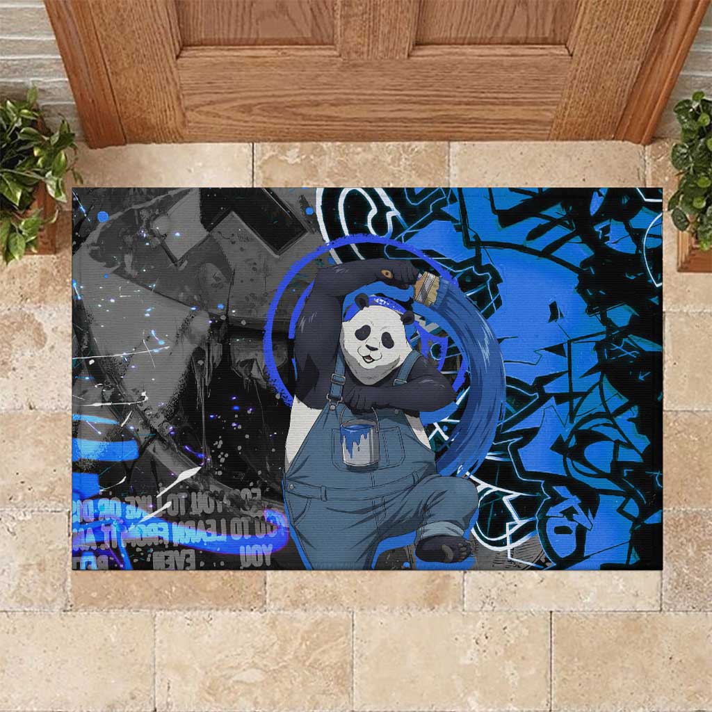 Panda Jujutsu Kaisen Rubber Doormat Urban Graffiti Street Art Style
