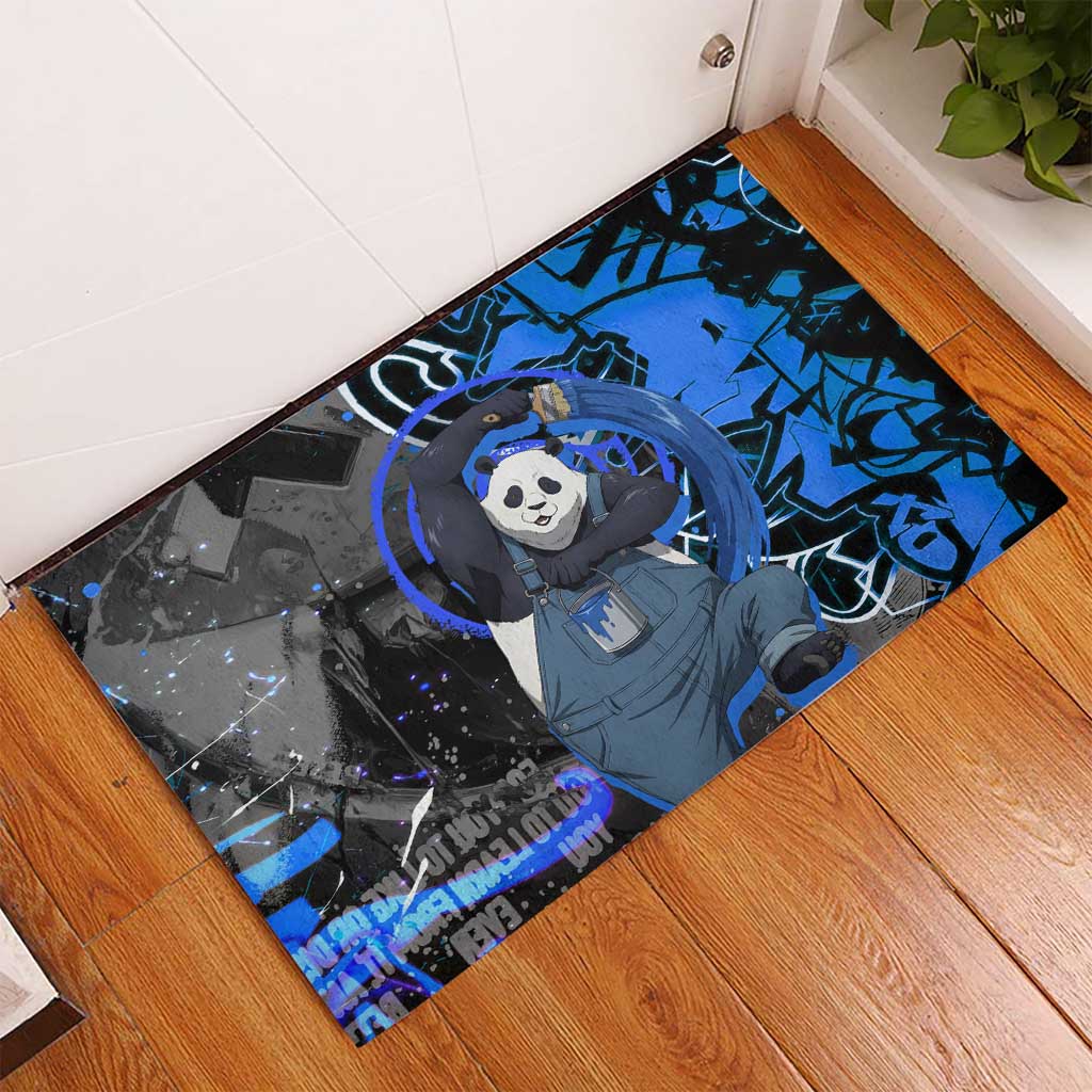 Panda Jujutsu Kaisen Rubber Doormat Urban Graffiti Street Art Style