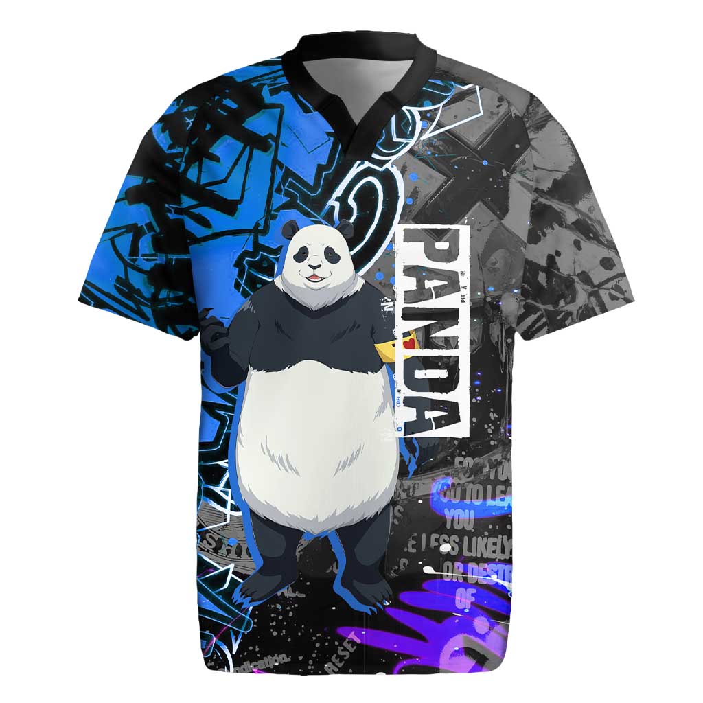 Panda Jujutsu Kaisen Rugby Jersey Urban Graffiti Street Art Style
