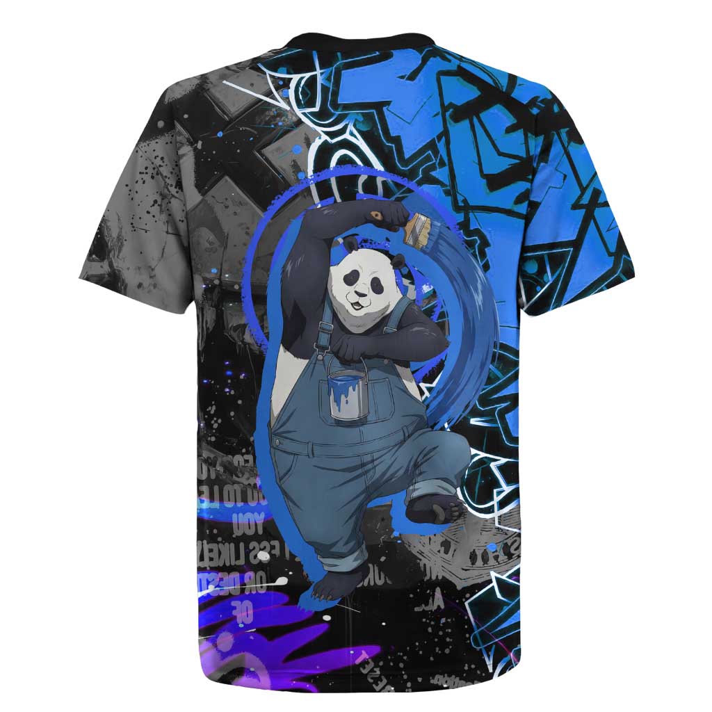 Panda Jujutsu Kaisen Rugby Jersey Urban Graffiti Street Art Style