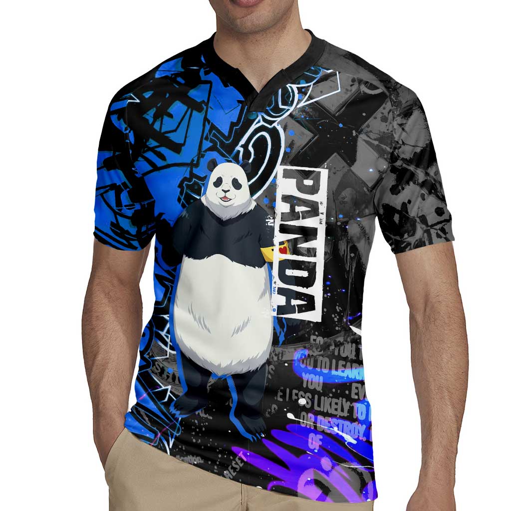 Panda Jujutsu Kaisen Rugby Jersey Urban Graffiti Street Art Style
