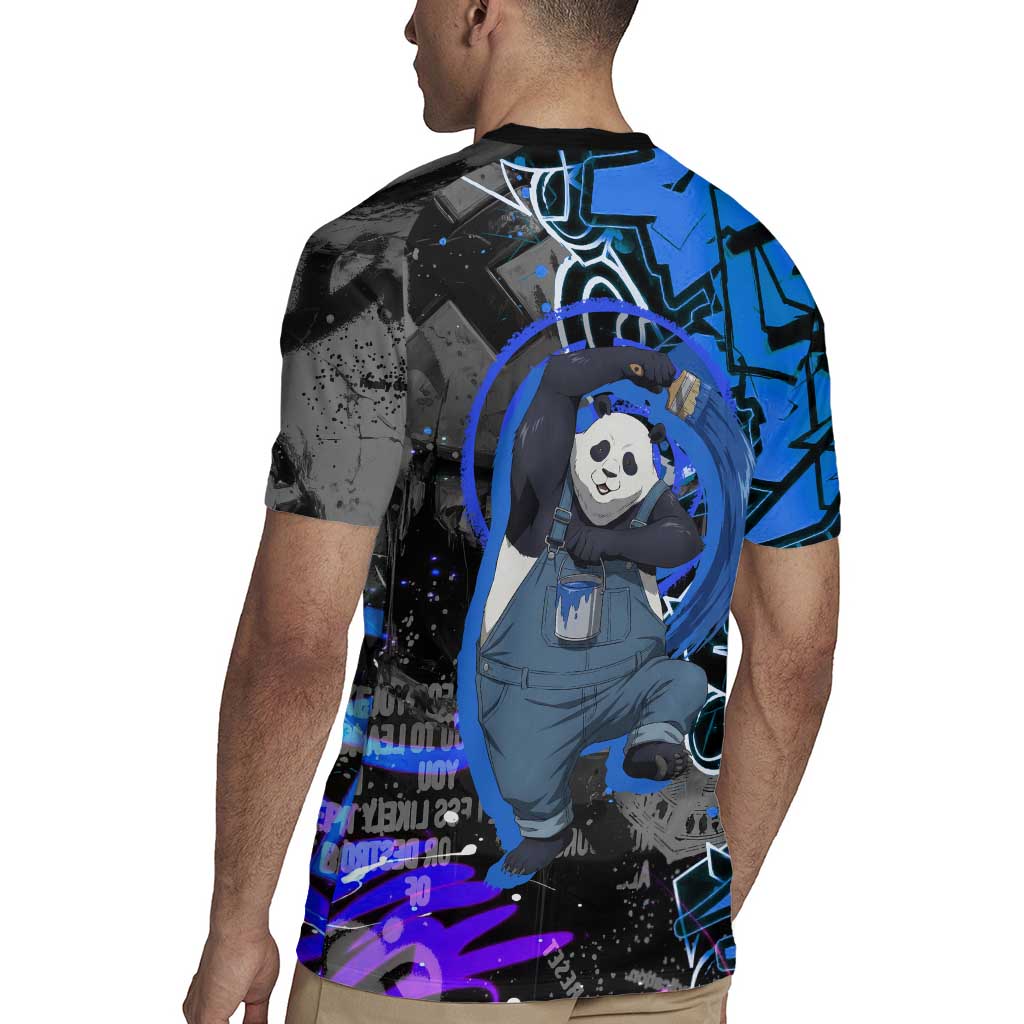 Panda Jujutsu Kaisen Rugby Jersey Urban Graffiti Street Art Style