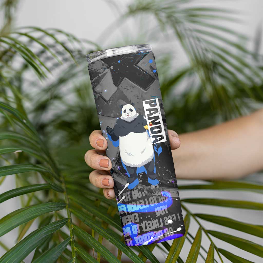 Panda Jujutsu Kaisen Skinny Tumbler Urban Graffiti Street Art Style