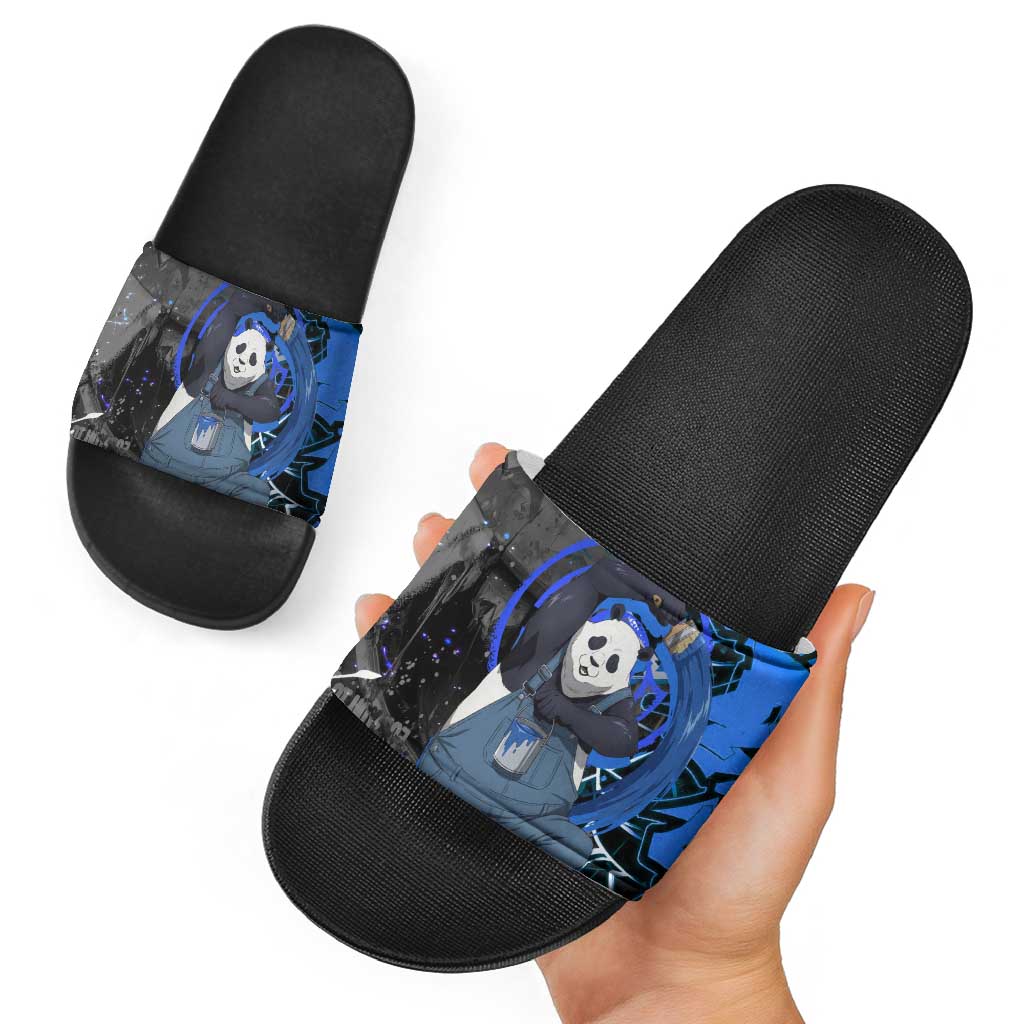 Panda Jujutsu Kaisen Slide Sandals Urban Graffiti Street Art Style