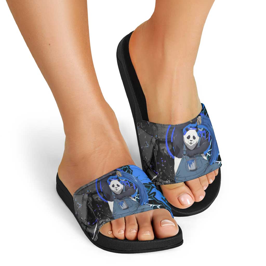 Panda Jujutsu Kaisen Slide Sandals Urban Graffiti Street Art Style